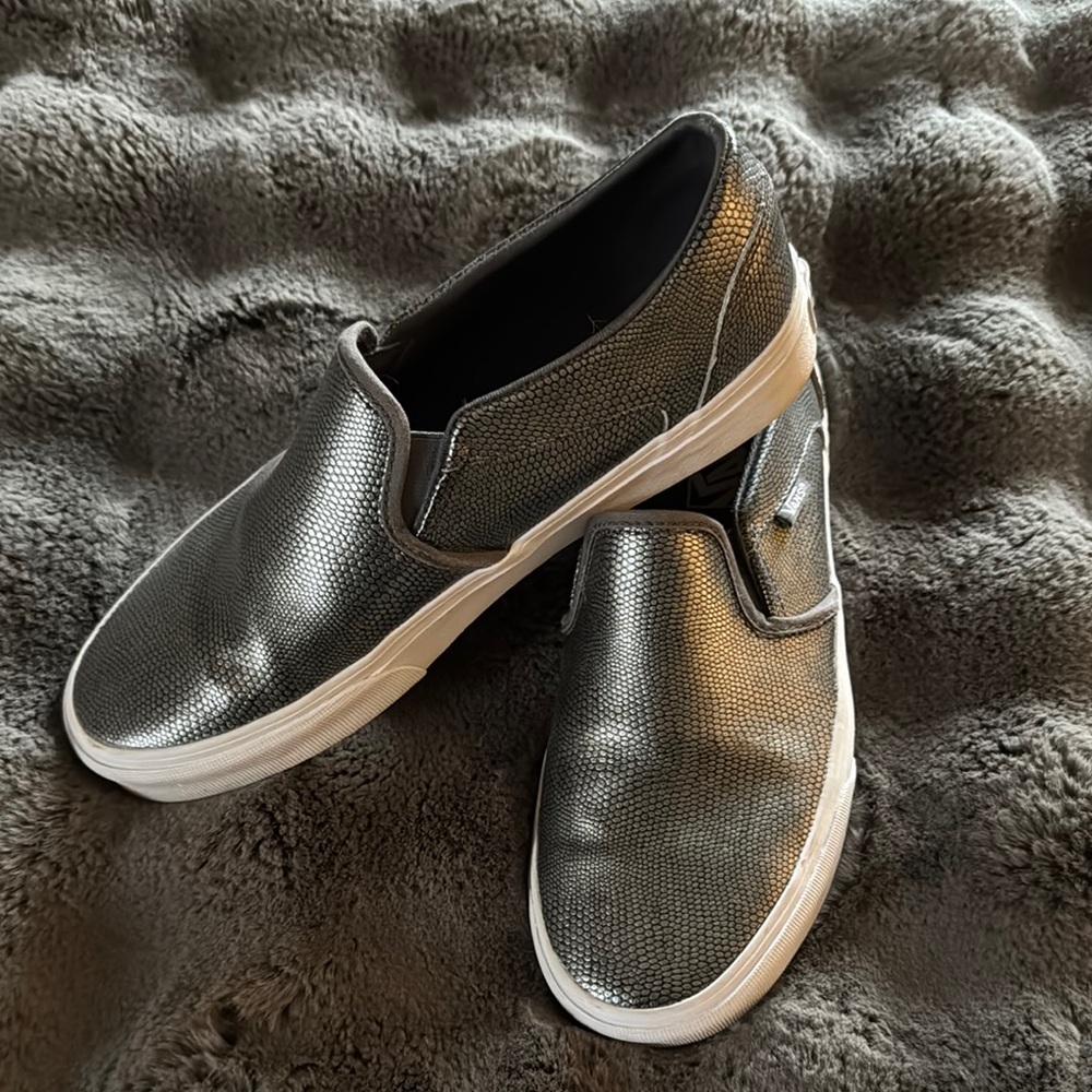 Metallic Slip-On Sneakers